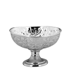 Casa si Gradina - Decoratiuni - Obiecte decorative - Vaze si boluri decorative - Fructiera ovala cu broderie, argintata, Azay, 30 cm - Infinity.ro