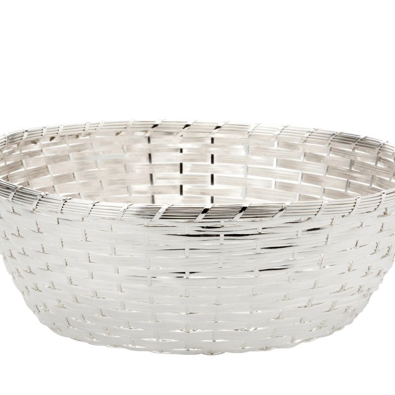 Casa si Gradina - Decoratiuni - Obiecte decorative - Vaze si boluri decorative - Bol paine si fructe argintat mic 25 cm - Infinity.ro