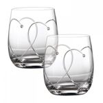 Casa si Gradina - Bucatarie si vesela - Cani si pahare - Pahare - Set 2 pahare apa/suc/whisky cu inima - Infinity.ro