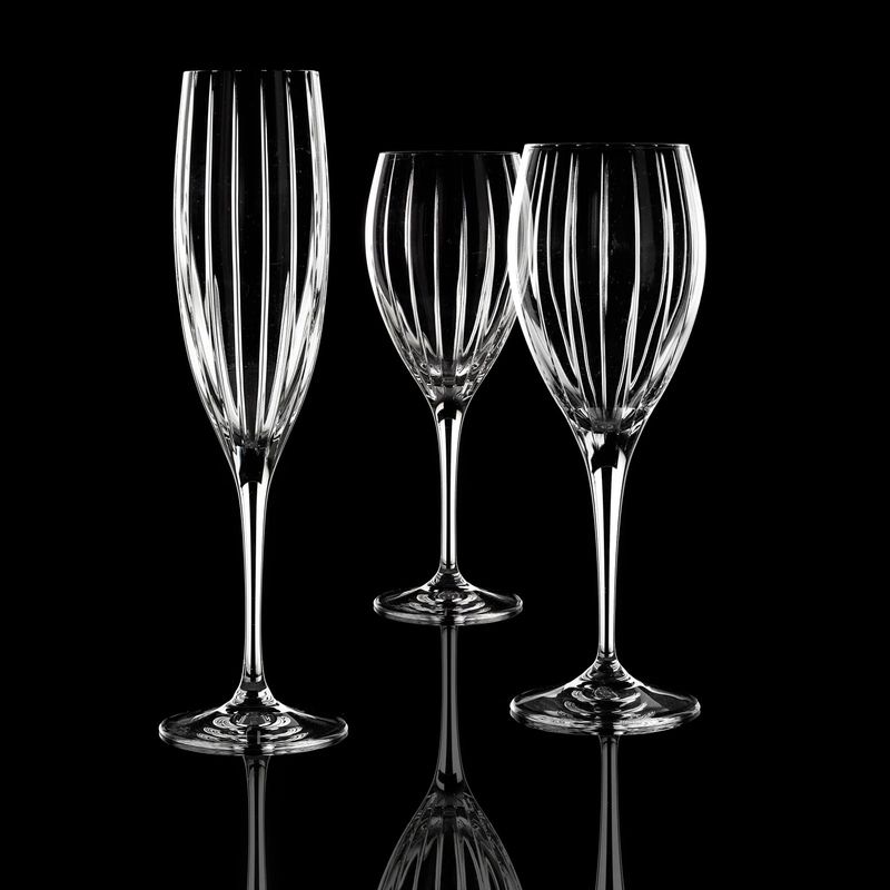 Casa si Gradina - Bucatarie si vesela - Cani si pahare - Pahare - Pahar sampanie Lucrezia, cristal florentin Mario Cioni, H 24cm, cl20 - Infinity.ro