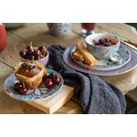 Casa si Gradina - Bucatarie si vesela - Cani si pahare - Cani si cesti - Set 2 cesti ceai cu farfurii, portelan, Festival Flower Blue, 280ml - Infinity.ro