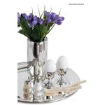 Casa si Gradina - Bucatarie si vesela - Vesela si tacamuri - Vesela pentru servire - Suport argintat pt ou , cu picior, H 6cm - Infinity.ro
