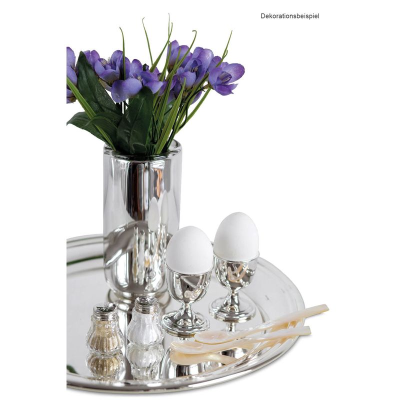 Casa si Gradina - Bucatarie si vesela - Vesela si tacamuri - Vesela pentru servire - Suport argintat pt ou , cu picior, H 6cm - Infinity.ro