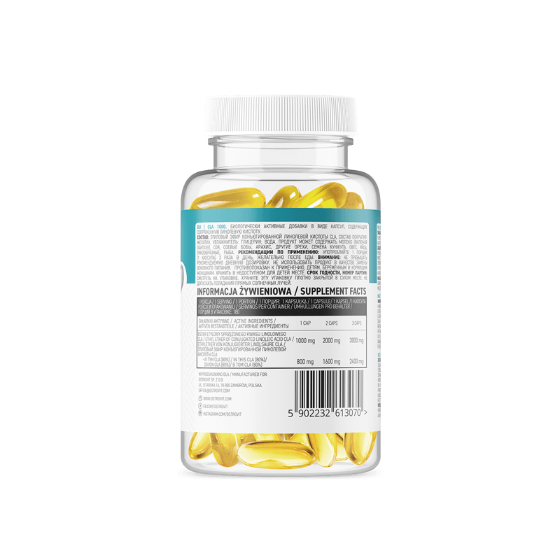 Ingrijire personala si Cosmetice - Sanatate si wellness - Suplimente alimentare - Vitamine si minerale - OstroVit CLA 1000 mg 180 Capsule (Acid Linoleic Conjugat) - Infinity.ro