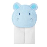 Jucarii, Copii si Bebe - Igiena si ingrijire - Baia bebelusului - Prosoape si halate de baie copii - Prosop cu gluga din bumbac pentru bebelusi - hipopotam bleu - Infinity.ro