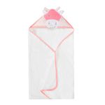 Jucarii, Copii si Bebe - Igiena si ingrijire - Baia bebelusului - Prosoape si halate de baie copii - Prosop cu gluga din bumbac pentru bebelusi - calut roz - Infinity.ro