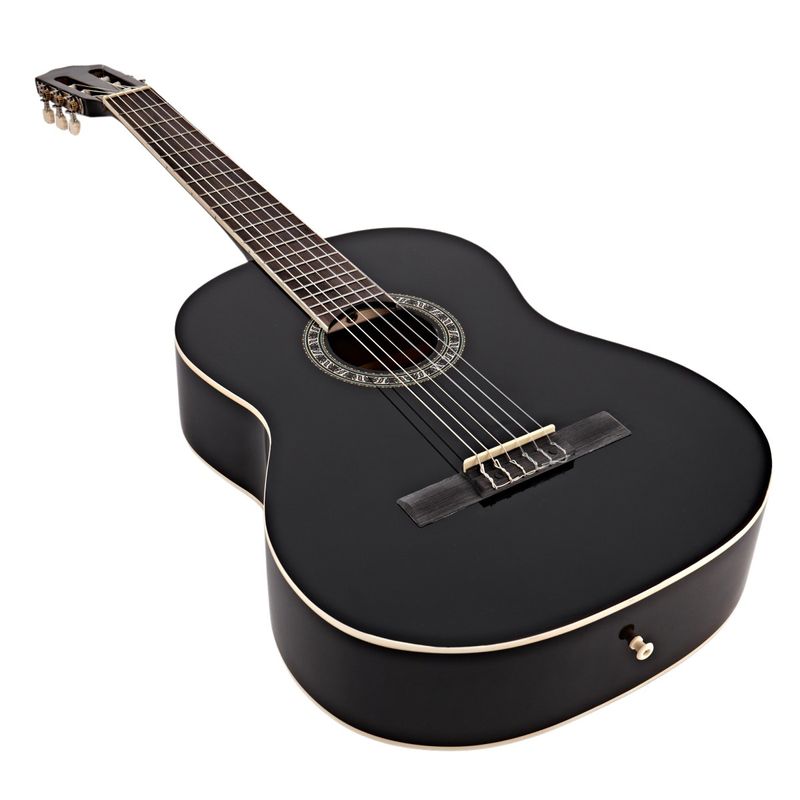 TV, Audio-Video si Foto - Instrumente muzicale - Instrumente clasice - Chitara clasica IdeallStore®, 104 cm, Black Raven, lemn, model clasic, negru, husa inclusa - Infinity.ro