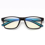 Ingrijire personala si Cosmetice - Sanatate si wellness - Optica medicala - Ochelari de vedere - Ochelari unisex, antireflex cu lentile protectie calculator, fara dioptrii, Negru/Albastru - Infinity.ro