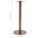 Casa si Gradina - Mobilier - Feronerie si accesorii mobila - Picior masa de bistro, auriu, Ø45x107 cm, otel inoxidabil - Infinity.ro