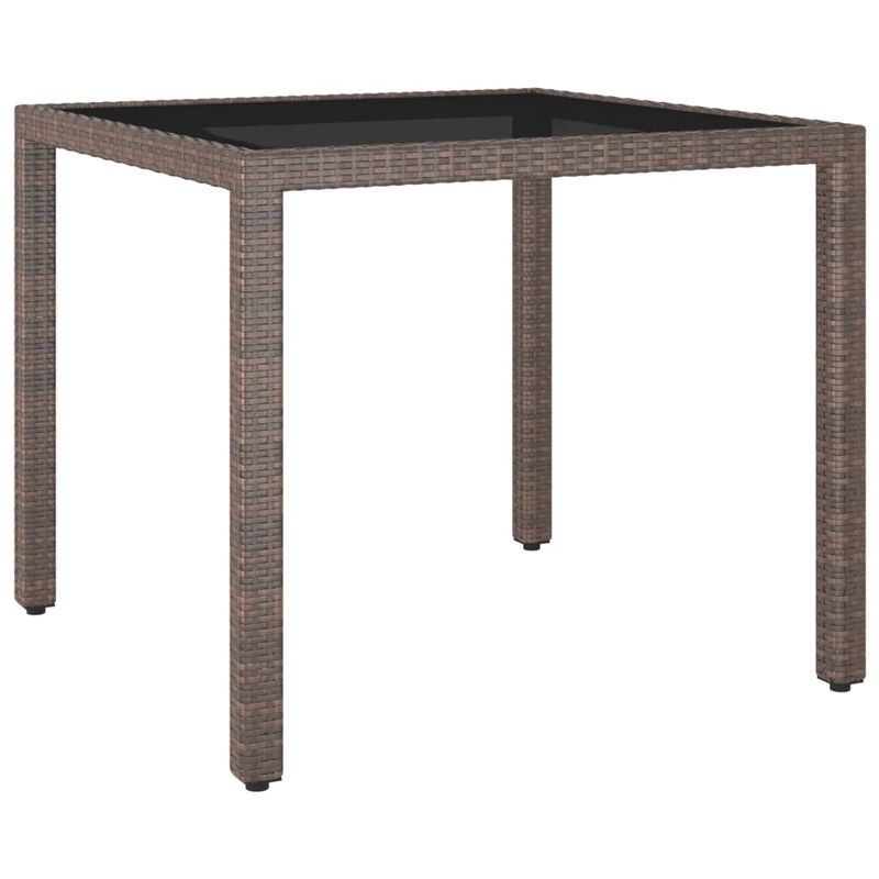 Casa si Gradina - Gradina si terasa - Mobilier exterior - Seturi mobila gradina - Set mobilier gradina, 5 piese, maro poliratan/sticla securizata - Infinity.ro
