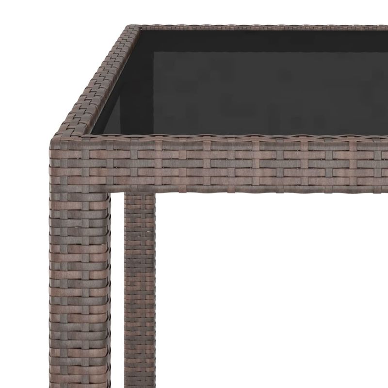Casa si Gradina - Gradina si terasa - Mobilier exterior - Seturi mobila gradina - Set mobilier gradina, 5 piese, maro poliratan/sticla securizata - Infinity.ro