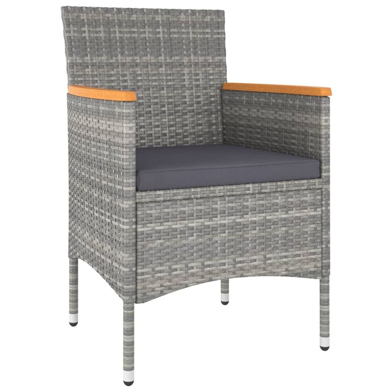 Casa si Gradina - Gradina si terasa - Mobilier exterior - Seturi mobila gradina - Set mobilier gradina, 5 piese, gri, poliratan/sticla tratata - Infinity.ro
