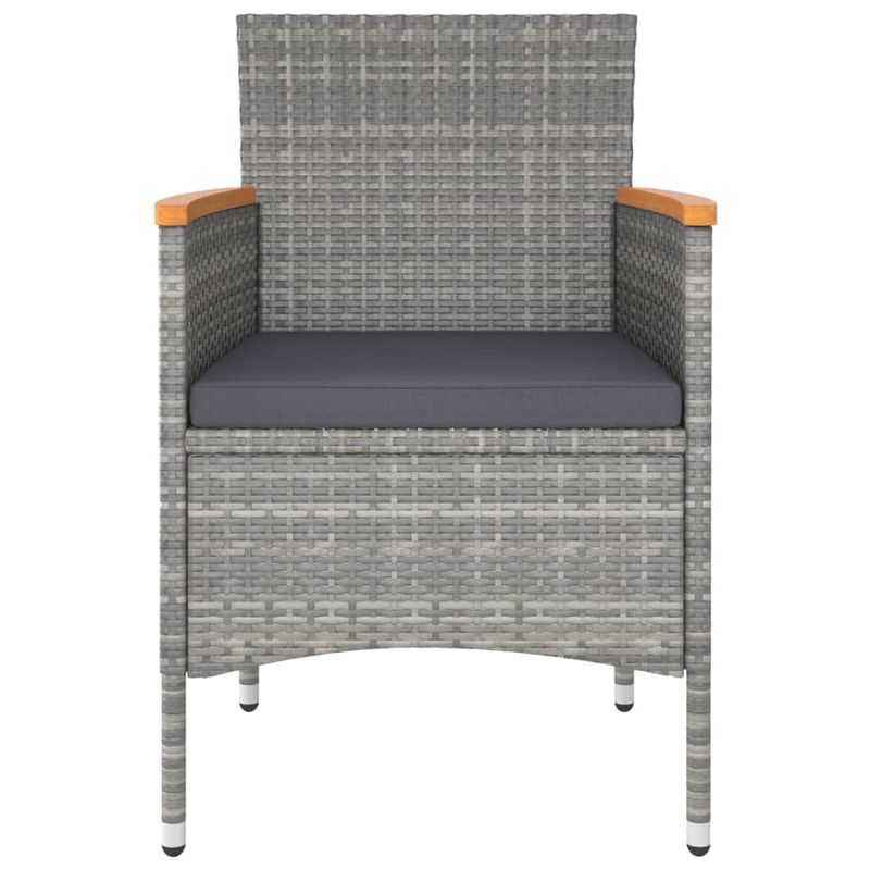 Casa si Gradina - Gradina si terasa - Mobilier exterior - Seturi mobila gradina - Set mobilier gradina, 5 piese, gri, poliratan/sticla tratata - Infinity.ro