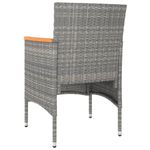 Casa si Gradina - Gradina si terasa - Mobilier exterior - Seturi mobila gradina - Set mobilier gradina, 5 piese, gri, poliratan/sticla tratata - Infinity.ro