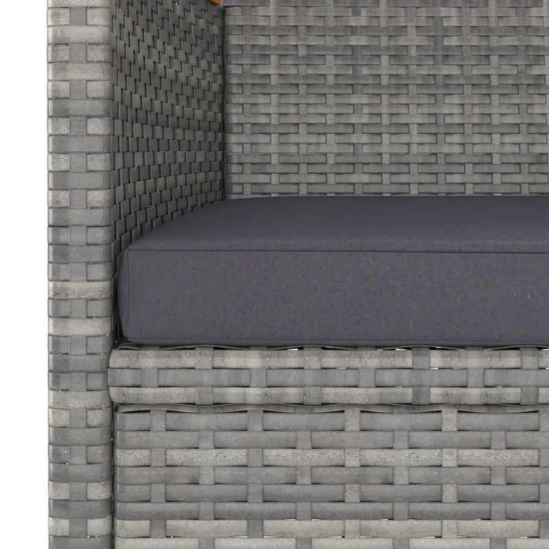 Casa si Gradina - Gradina si terasa - Mobilier exterior - Seturi mobila gradina - Set mobilier gradina, 5 piese, gri, poliratan/sticla tratata - Infinity.ro