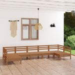 Casa si Gradina - Gradina si terasa - Mobilier exterior - Seturi mobila gradina - Set mobilier de gradina, 7 piese, maro miere, lemn masiv de pin - Infinity.ro