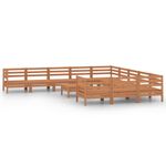Casa si Gradina - Gradina si terasa - Mobilier exterior - Seturi mobila gradina - Set mobilier gradina, 12 piese, maro miere, lemn masiv de pin - Infinity.ro