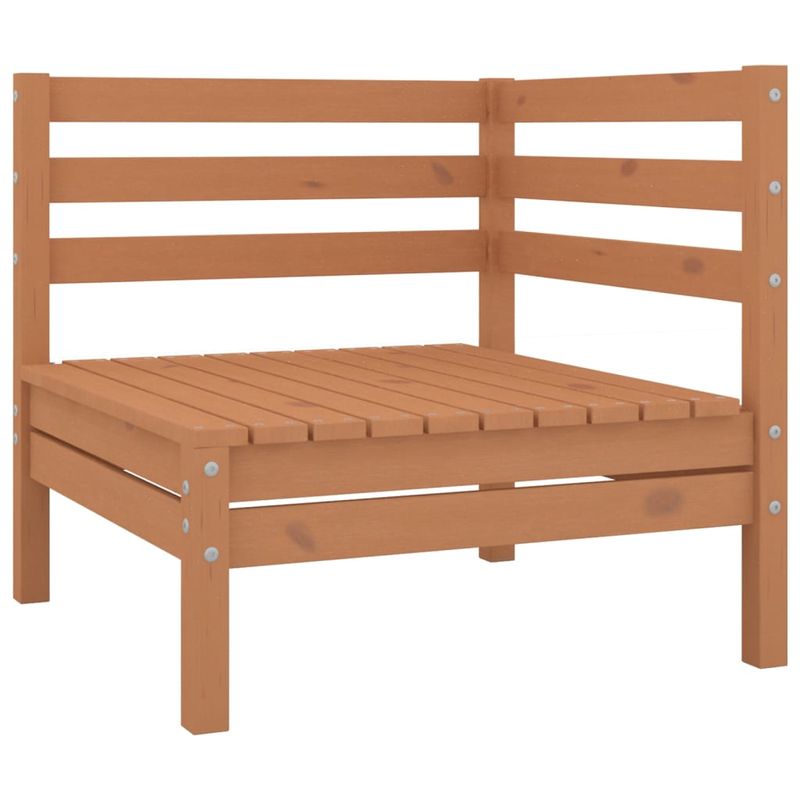 Casa si Gradina - Gradina si terasa - Mobilier exterior - Seturi mobila gradina - Set mobilier gradina, 12 piese, maro miere, lemn masiv de pin - Infinity.ro