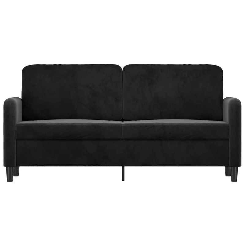 Casa si Gradina - Mobilier - Canapele si coltare - Canapele - Canapea cu 2 locuri, negru, 140 cm, catifea - Infinity.ro