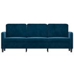 Casa si Gradina - Mobilier - Canapele si coltare - Canapele - Canapea cu 3 locuri, albastru, 180 cm, catifea - Infinity.ro