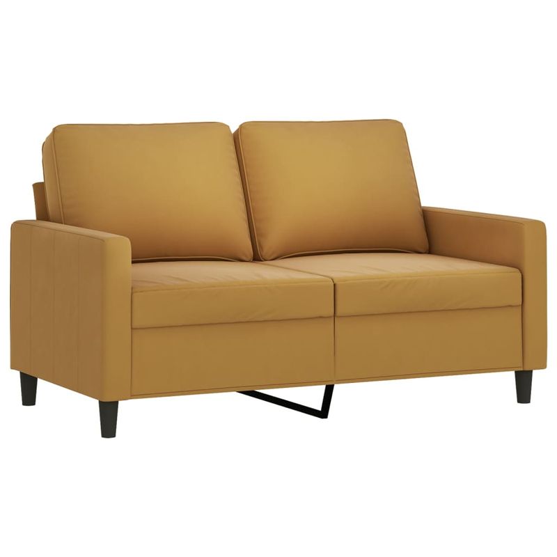 Casa si Gradina - Mobilier - Seturi de mobilier - Seturi living - Set de canapele cu perne, 3 piese, maro, catifea - Infinity.ro