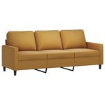 Casa si Gradina - Mobilier - Seturi de mobilier - Seturi living - Set de canapele cu perne, 3 piese, maro, catifea - Infinity.ro