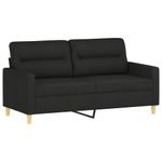 Casa si Gradina - Mobilier - Canapele si coltare - Canapele - Canapea cu 2 locuri, negru, 140 cm, material textil - Infinity.ro