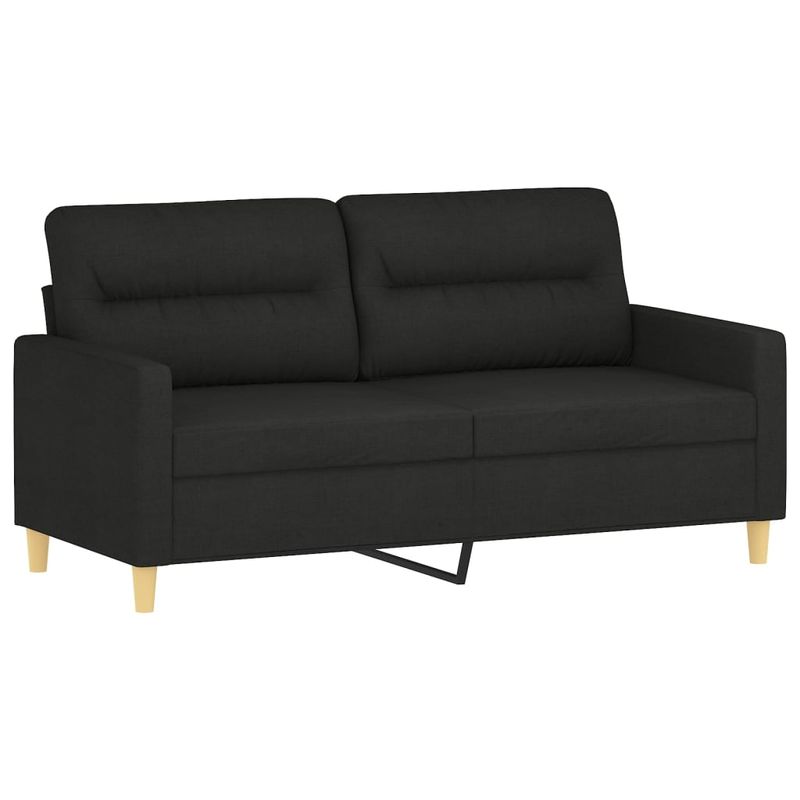 Casa si Gradina - Mobilier - Canapele si coltare - Canapele - Canapea cu 2 locuri, negru, 140 cm, material textil - Infinity.ro