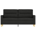 Casa si Gradina - Mobilier - Canapele si coltare - Canapele - Canapea cu 2 locuri, negru, 140 cm, material textil - Infinity.ro