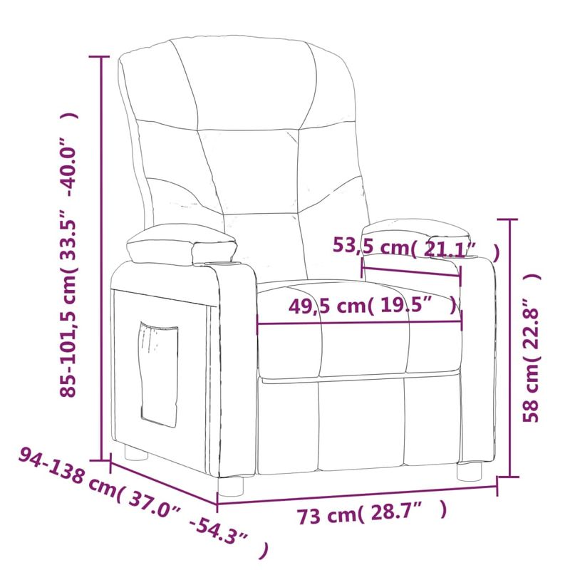 Casa si Gradina - Mobilier - Scaune si fotolii - Fotolii - Fotoliu rabatabil electric, negru, material textil - Infinity.ro