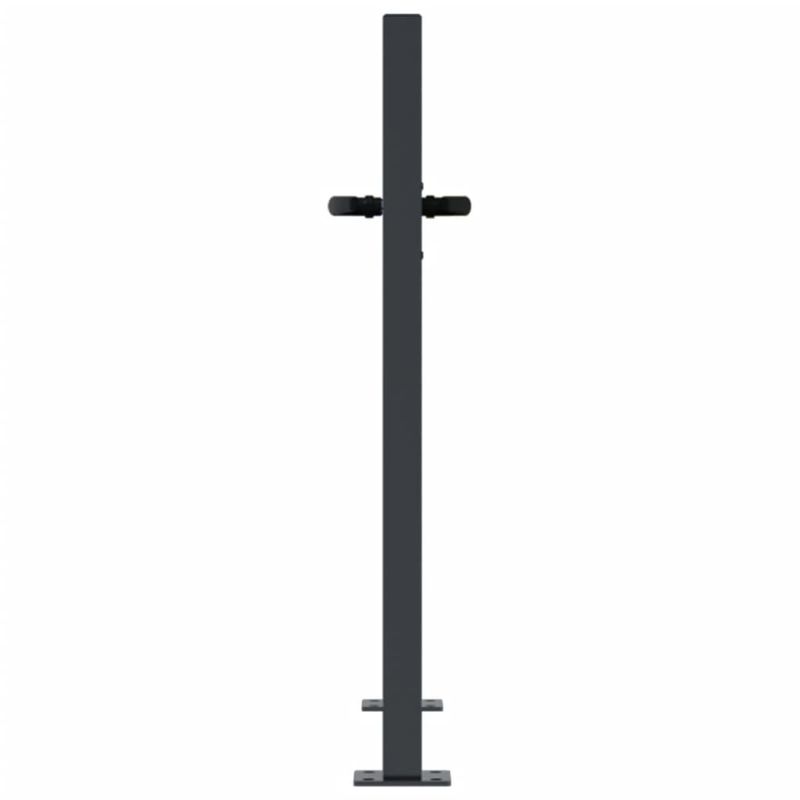 Casa si Gradina - Constructii - Usi interior, exterior si garaj - Usi garaj - Poarta pentru gradina, antracit, 105x105 cm, otel, design copac - Infinity.ro