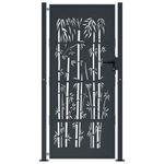 Casa si Gradina - Constructii - Usi interior, exterior si garaj - Usi garaj - Poarta pentru gradina, antracit, 105x205 cm, otel, model bambus - Infinity.ro