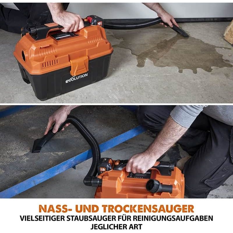 Casa si Gradina - Gradinarit si plante - Utilaje gradina - Aspiratoare, suflante si tocatoare - Aspirator umed uscat 3 in 1 cu acumulator R11VAC-Li Evolution 099-0001B, 18 V, 11 l - Infinity.ro