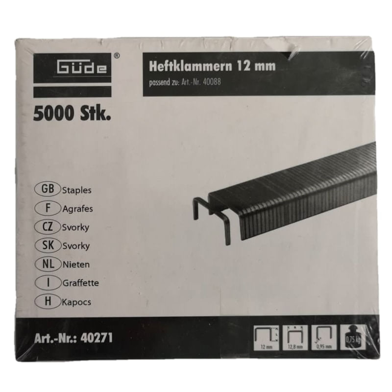 Casa si Gradina - Gradinarit si plante - Unelte gradinarit - Accesorii pentru unelte gradinarit - Capse pentru capsator pneumatic Guede 40271, 12 mm, set 5000 bucati - Infinity.ro