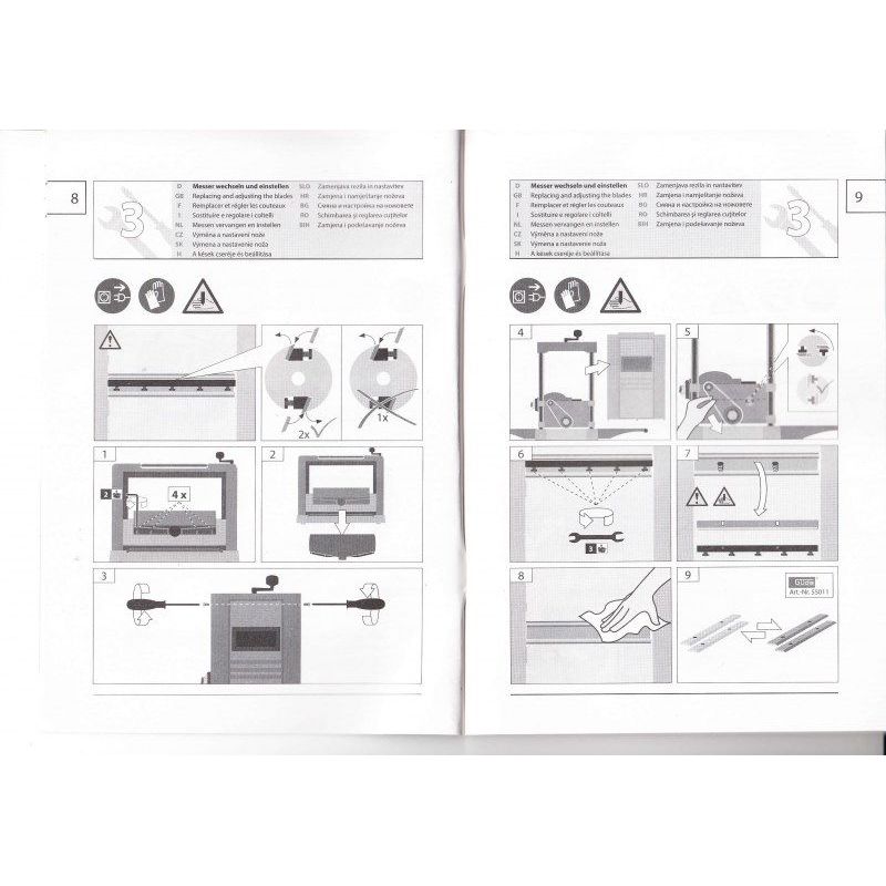 Casa si Gradina - Constructii - Scule electrice si accesorii - Accesorii fierastraie electrice - Set cutite pentru masina de rindeluit si degrosat GMH 2000 Guede 55011, 2 bucati - Infinity.ro