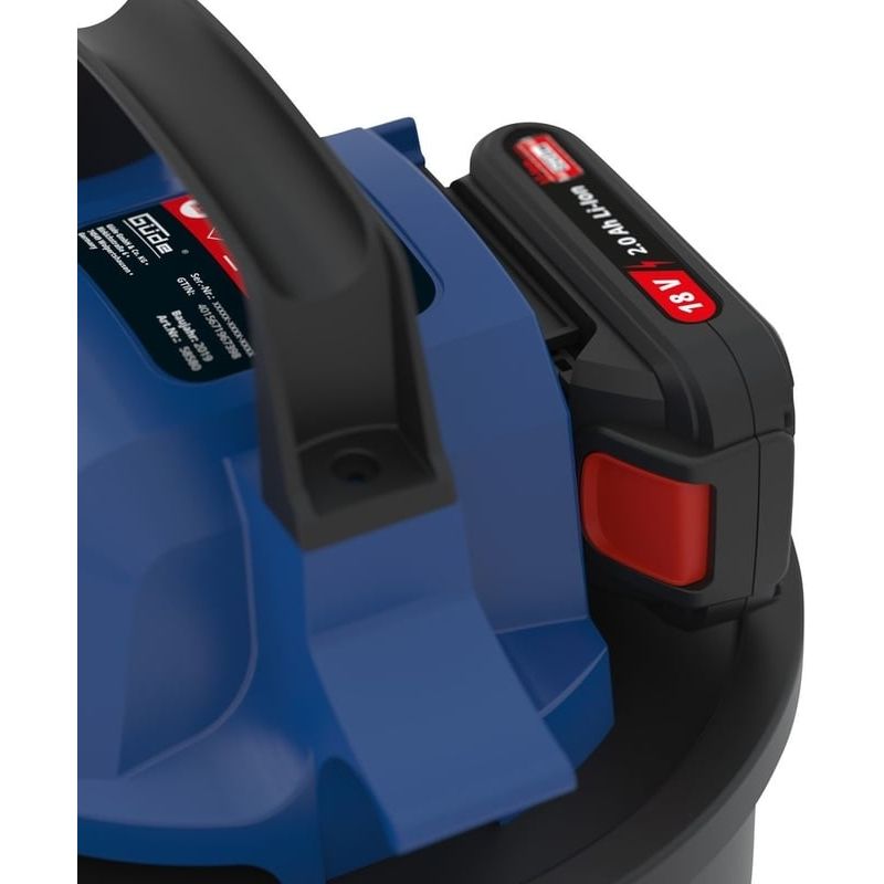 Casa si Gradina - Gradinarit si plante - Utilaje gradina - Aspiratoare, suflante si tocatoare - Aspirator cenusa cu acumulator Li-Ion AS 18-201-05 Guede 58580, 18 V, 15 L - Infinity.ro