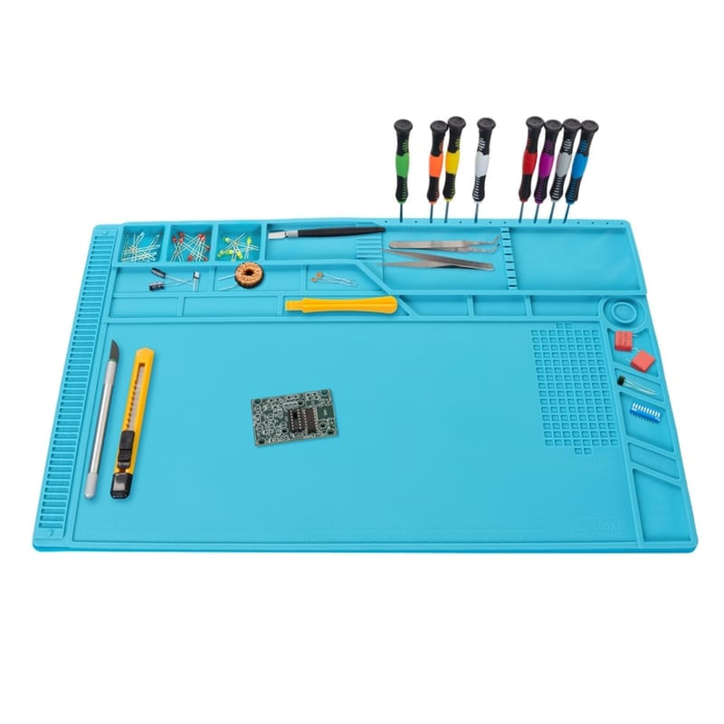 Casa si Gradina - Constructii - Scule electrice si accesorii - Accesorii pistoale de lipit - Covoras multifunctional din silicon pentru pistoale de lipit Velleman AS12, 550 x 350 mm, 500 C - Infinity.ro