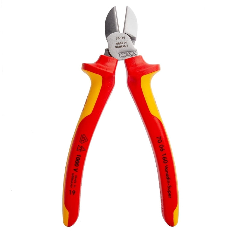 Casa si Gradina - Constructii - Scule de mana si unelte - Clesti si patenti - Cleste cu taiere diagonala, maner izolat Knipex 70 06 160, 160 mm - Infinity.ro