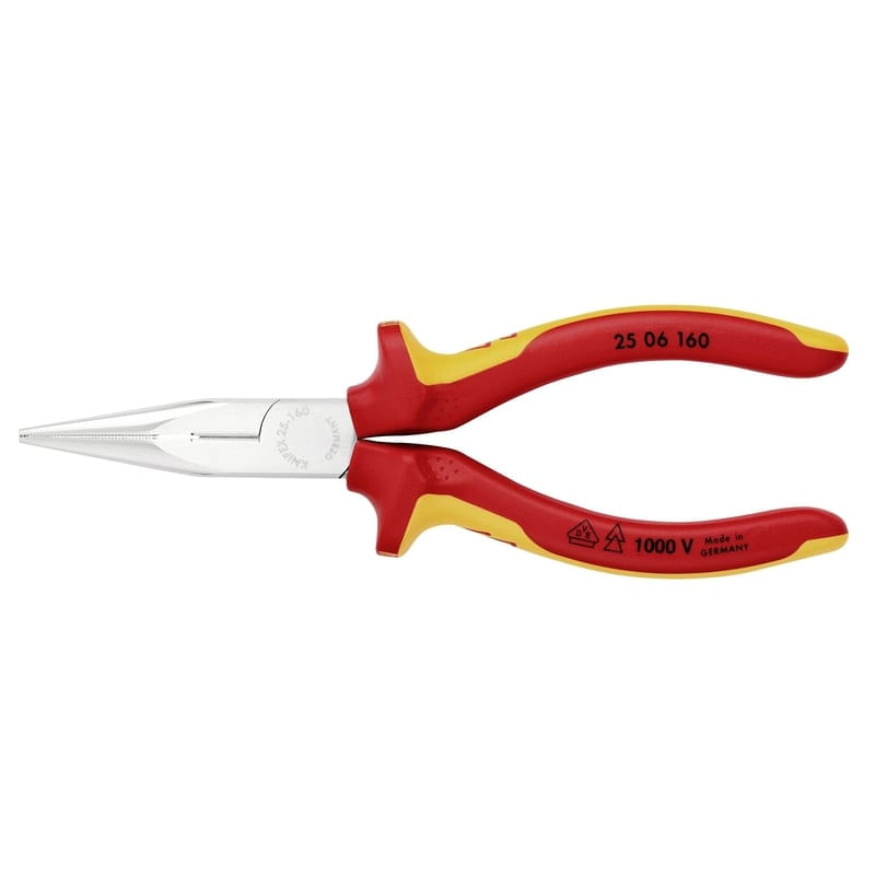 Casa si Gradina - Constructii - Scule de mana si unelte - Clesti si patenti - Cleste profesional izolat cu varf lung drept Knipex 25 06 160, 160 mm - Infinity.ro