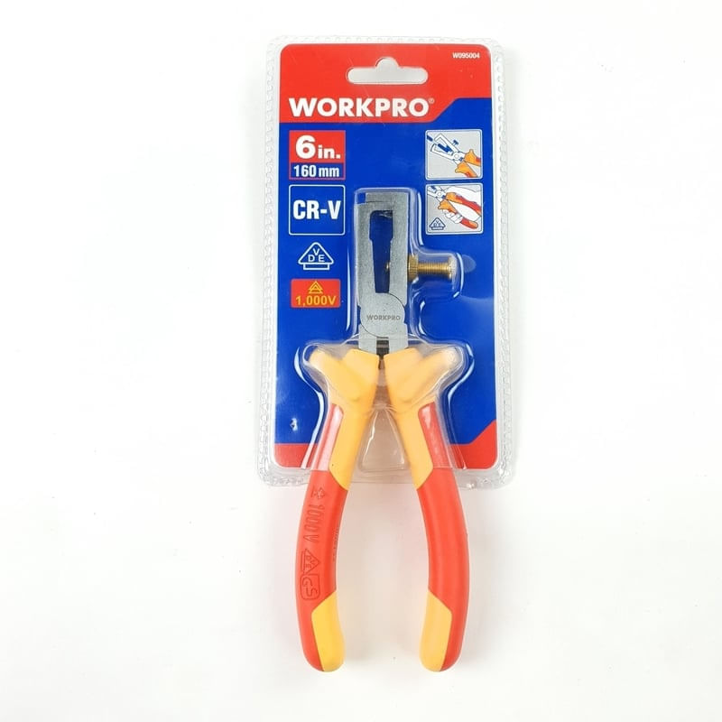 Casa si Gradina - Constructii - Scule de mana si unelte - Clesti si patenti - Cleste de dezizolat Workpro W095004, 160 mm, 1000 V - Infinity.ro