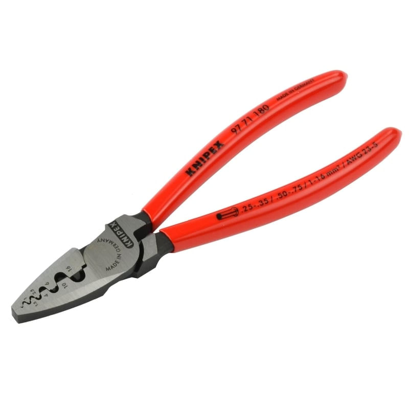 Casa si Gradina - Constructii - Scule de mana si unelte - Clesti si patenti - Cleste profesional pentru sertizat ferule Knipex 97 71 180, 180 mm - Infinity.ro