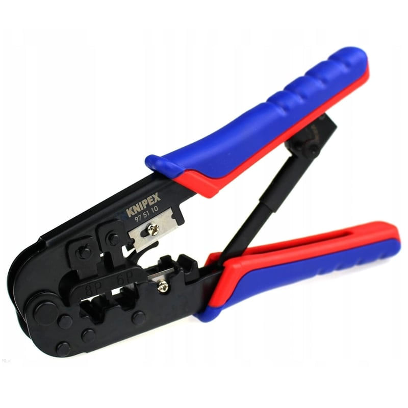 Casa si Gradina - Constructii - Scule de mana si unelte - Clesti si patenti - Cleste profesional pentru sertizat mufe RJ45 RJ11 Western Knipex 97 51 10, 190 mm - Infinity.ro