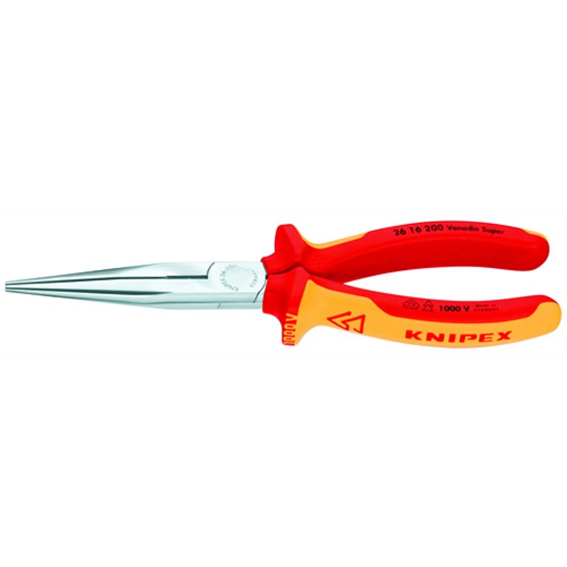 Casa si Gradina - Constructii - Scule de mana si unelte - Clesti si patenti - Cleste profesional izolat cu varf lung drept Knipex 26 16 200, 200 mm - Infinity.ro