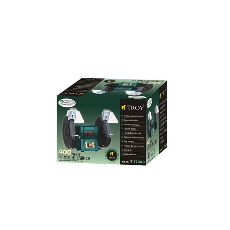 Casa si Gradina - Constructii - Scule electrice si accesorii - Polizoare - Polizor de banc Troy 17200, 400 W, Ø200 mm - Infinity.ro