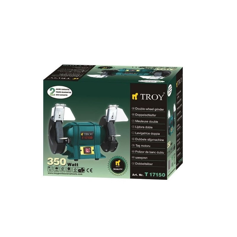 Casa si Gradina - Constructii - Scule electrice si accesorii - Polizoare - Polizor de banc Troy 17150, 350 W, Ø150 mm - Infinity.ro