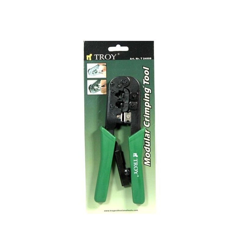 Casa si Gradina - Constructii - Scule de mana si unelte - Clesti si patenti - Cleste pentru sertizat prize occidentale Troy 24008 - Infinity.ro