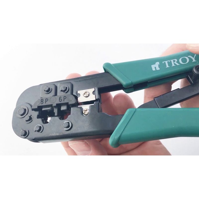 Casa si Gradina - Constructii - Scule de mana si unelte - Clesti si patenti - Cleste pentru sertizat prize occidentale Troy 24008 - Infinity.ro