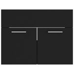 Casa si Gradina - Mobilier - Seturi de mobilier - Seturi baie - Set mobilier de baie, negru, lemn prelucrat - Infinity.ro