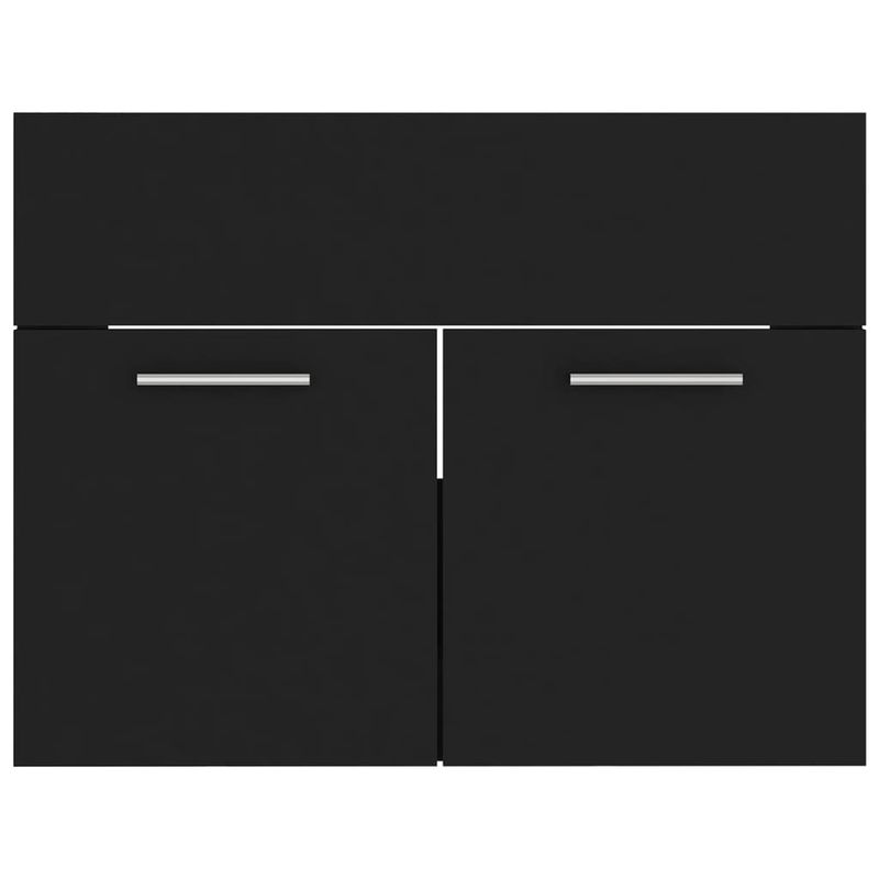Casa si Gradina - Mobilier - Seturi de mobilier - Seturi baie - Set mobilier de baie, negru, lemn prelucrat - Infinity.ro