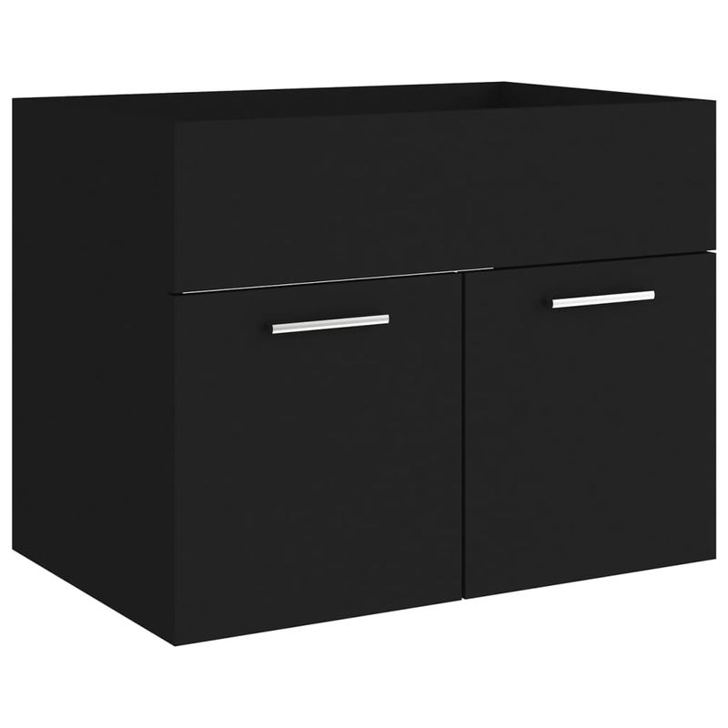 Casa si Gradina - Mobilier - Seturi de mobilier - Seturi baie - Set mobilier de baie, negru, lemn prelucrat - Infinity.ro